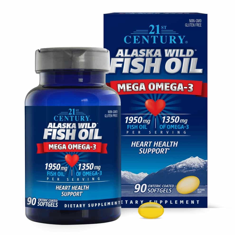 21st Century Alaska Wild Fish Oil Mega Omega-3 90 Softgels